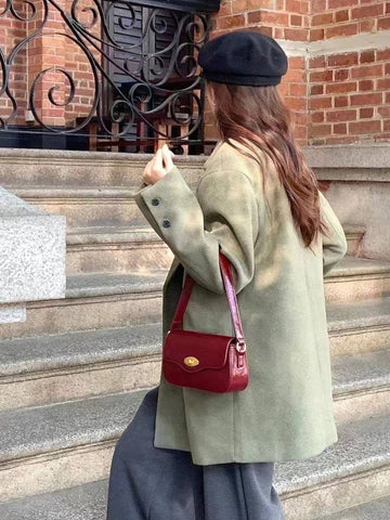 Harlow Twist Lock Bag Wine