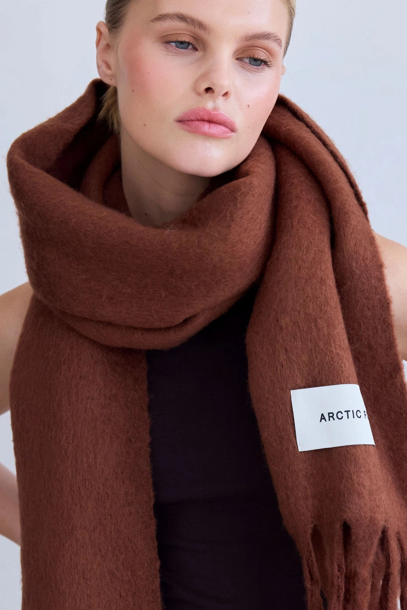 The Stockholm Scarf - 100% Recycled Sepia Brown