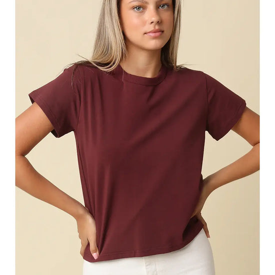 Maia Tee Burgundy