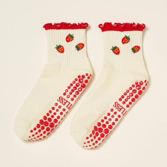 Strawberry Pilates Socks