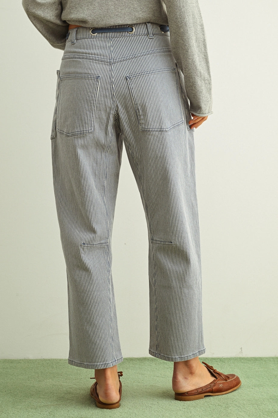 Faye Striped Barrel Pants