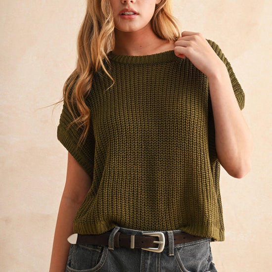 Sutton Knit Top Olive