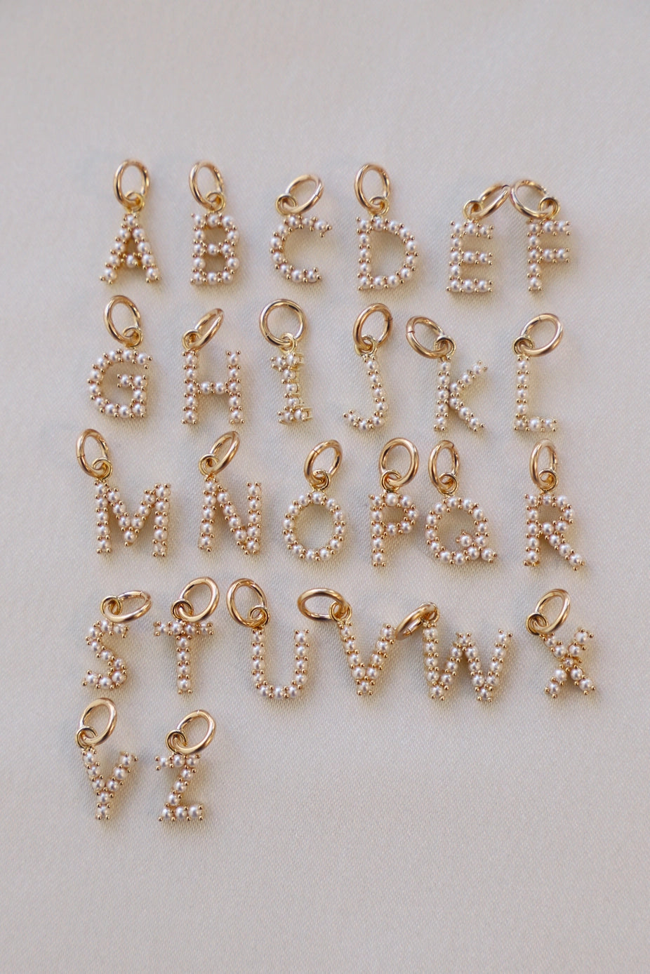 Pearl Initial Charm