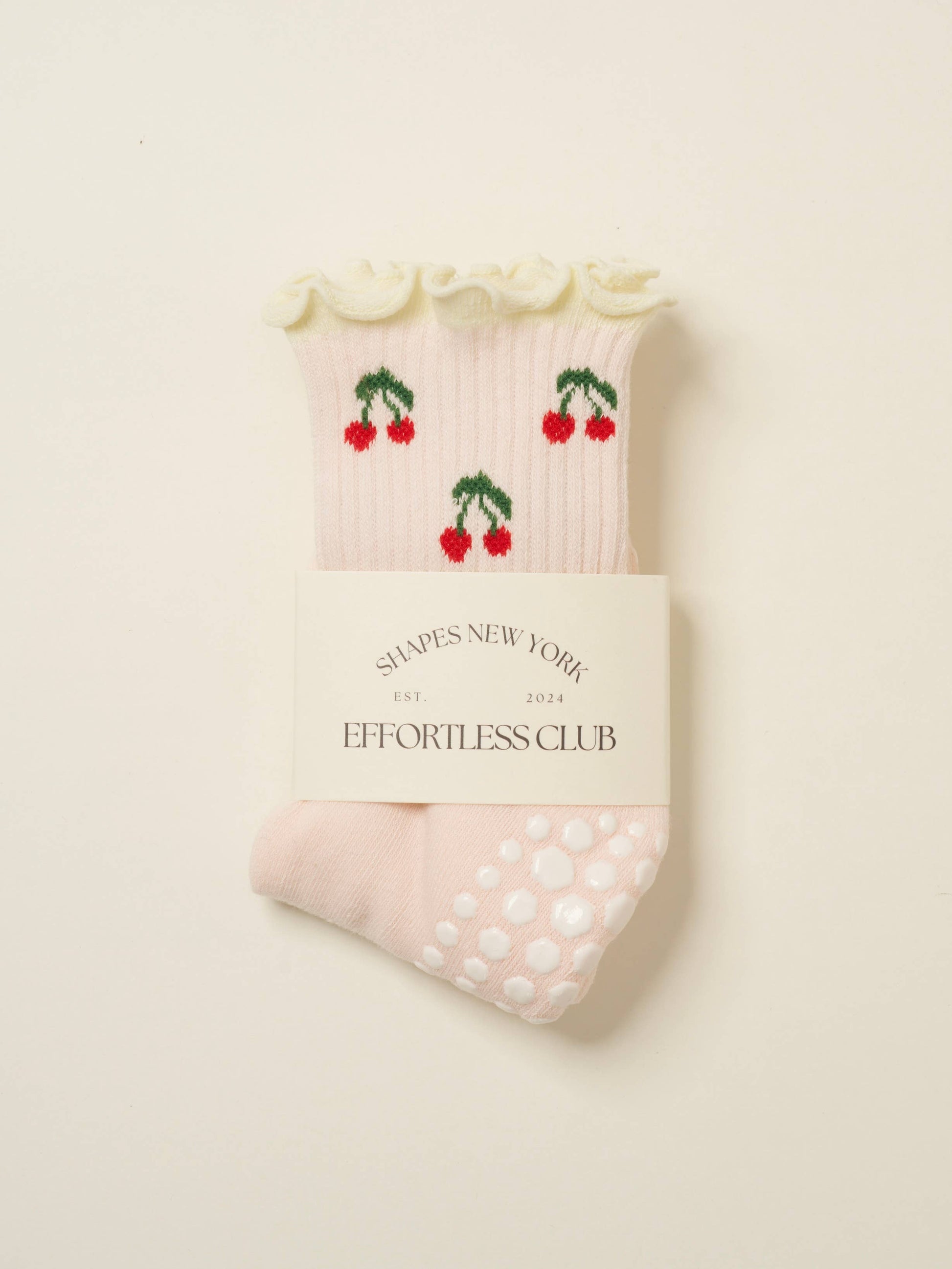 Cherry Pilates Socks