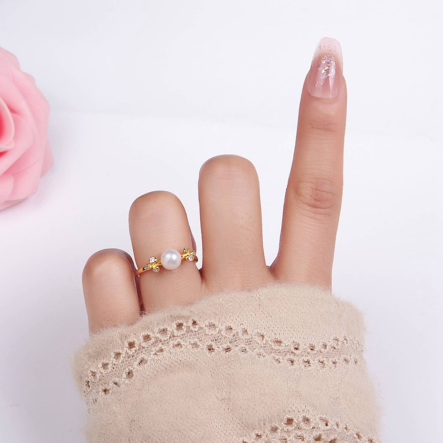 Pearl Open Wrap Ring