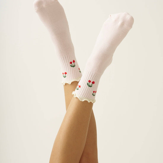 Cherry Pilates Socks