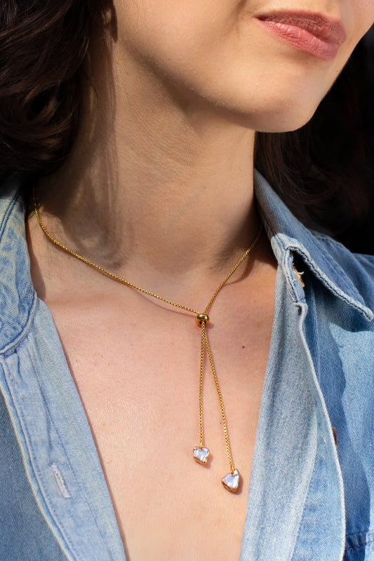 Pearl of The Party Lariat Necklace