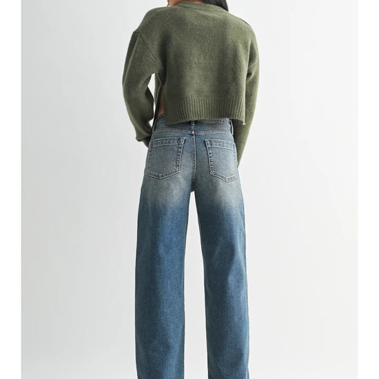 High Rise Scissor Cut Wide Leg