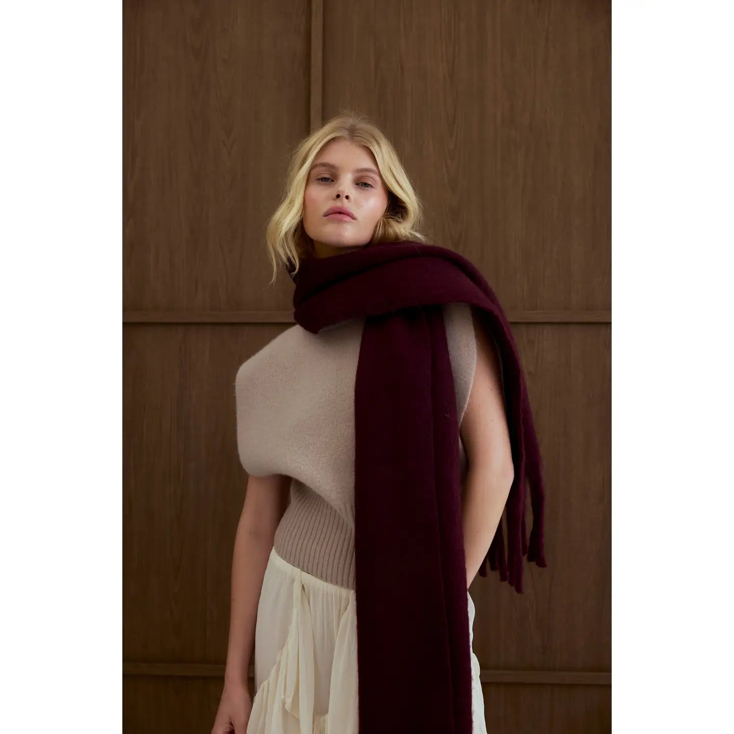 The Stockholm Scarf - 100% Recycled Cherry Lacquer