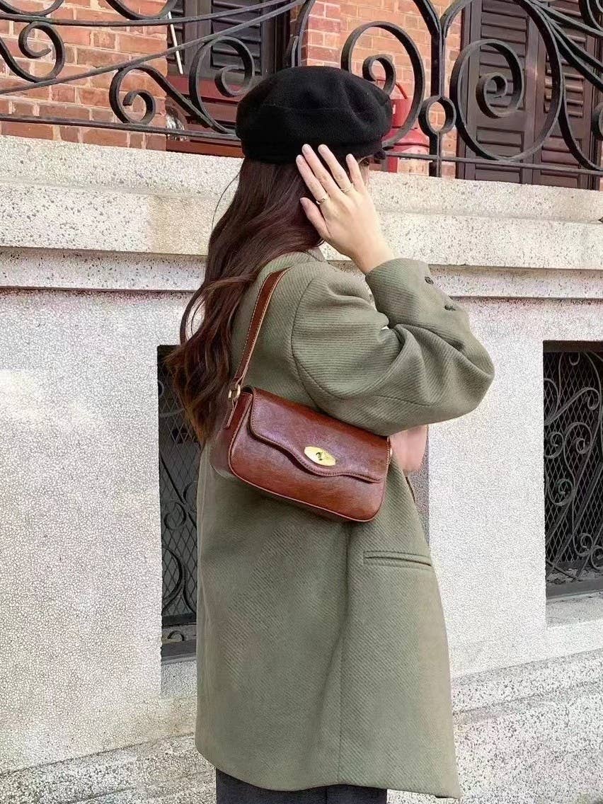 Harlow Twist Lock Bag Brown