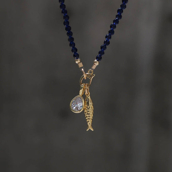 Sapphire Beaded Necklace