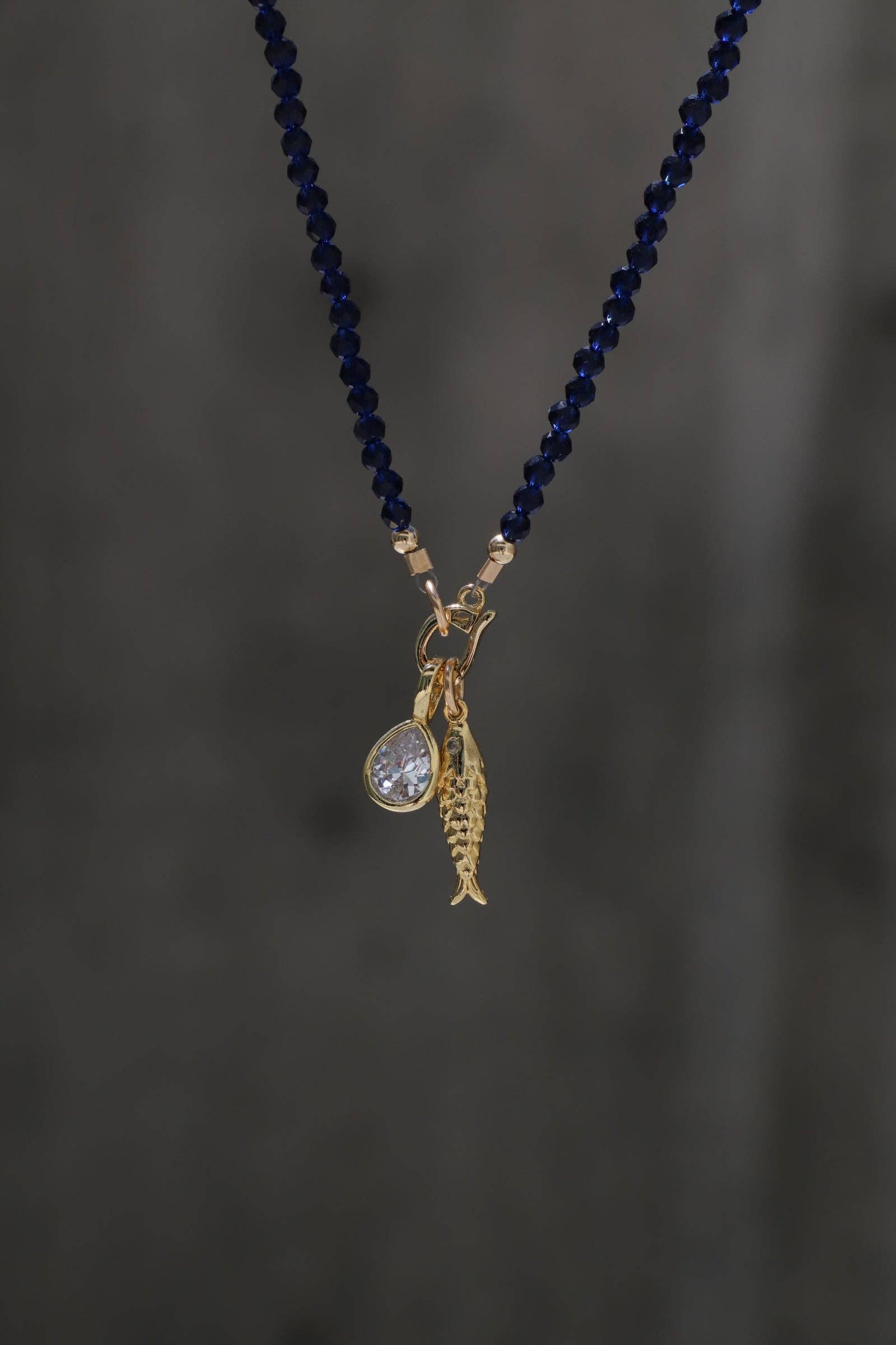 Sapphire Beaded Necklace