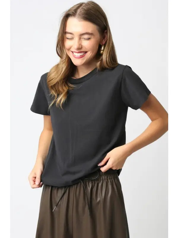 Maia Tee Washed Black