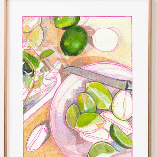 "Limes" Citrus Signed Archival Giclee Print