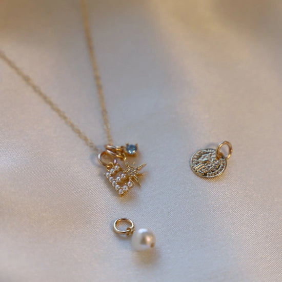 Pearl Initial Charm