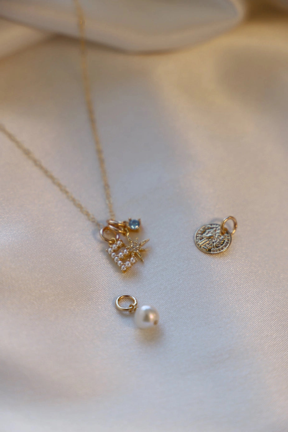 Pearl Initial Charm