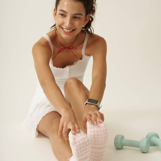 Bow Ruffle Pilates Socks