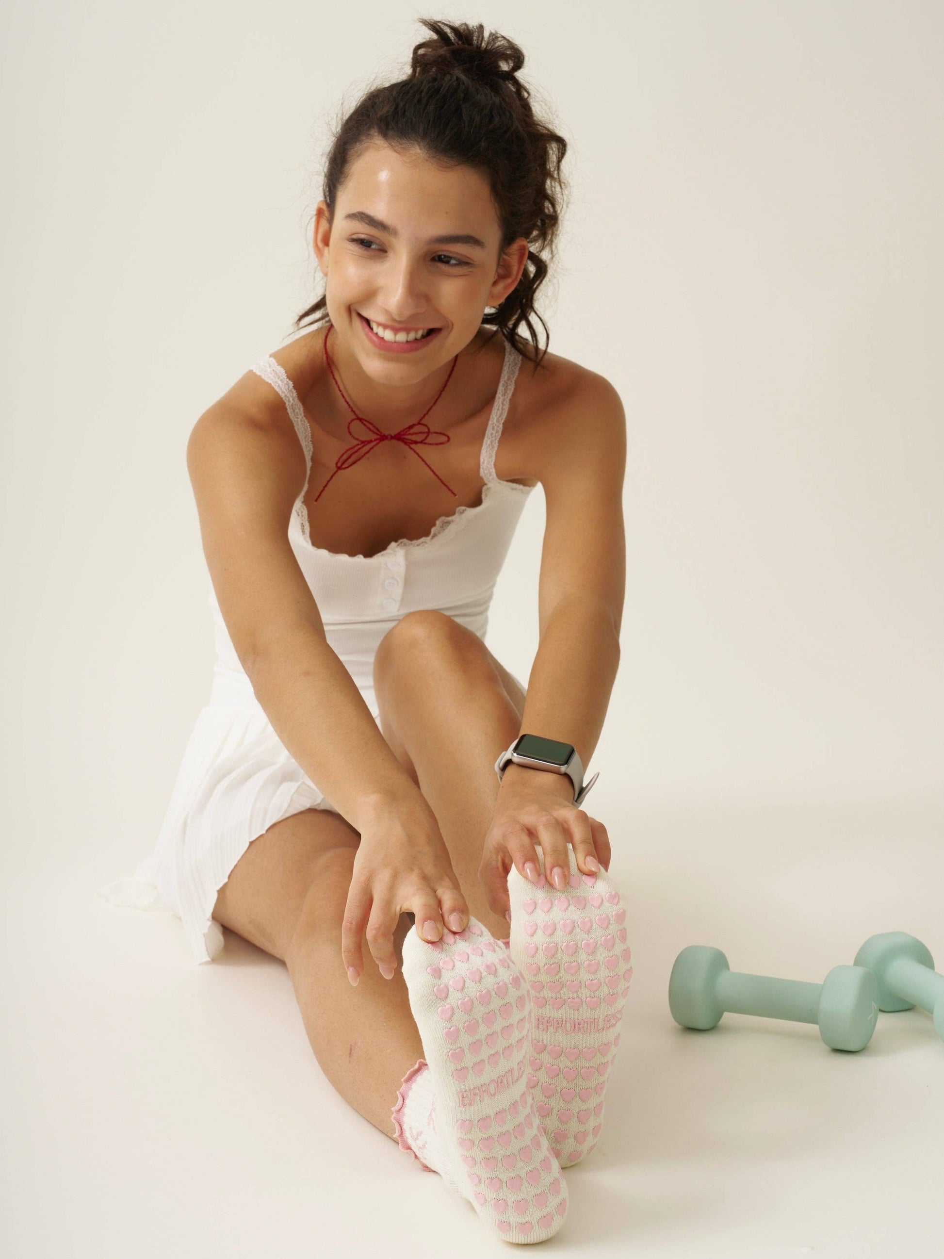 Bow Ruffle Pilates Socks