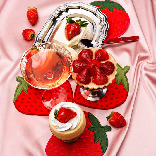 Strawberry Cocktail Napkins - Set of 4