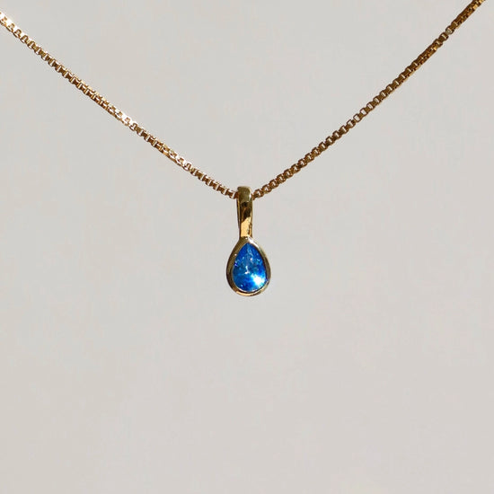 Teardrop Bezel Birthstone Charm March