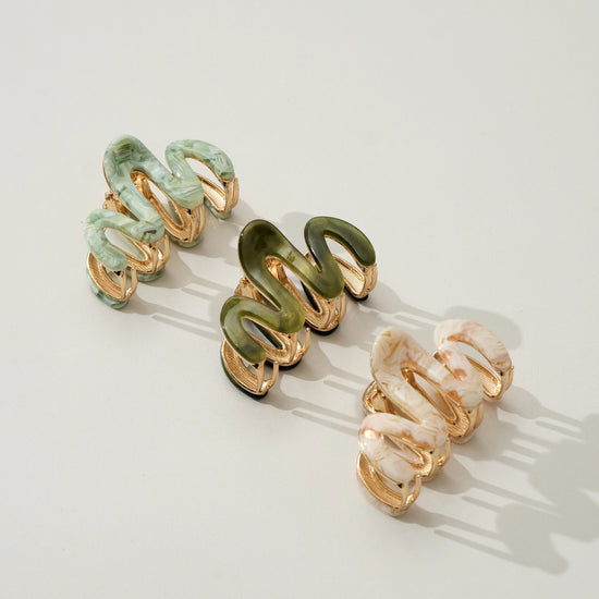 Willow Squiggle Mini Metal Claw Clip