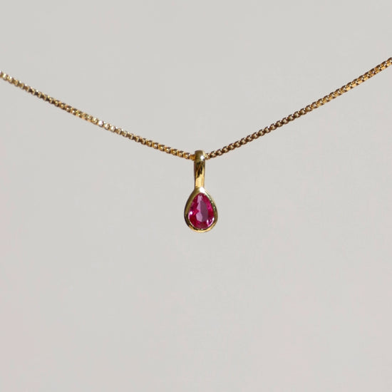 Teardrop Bezel Birthstone Charm July