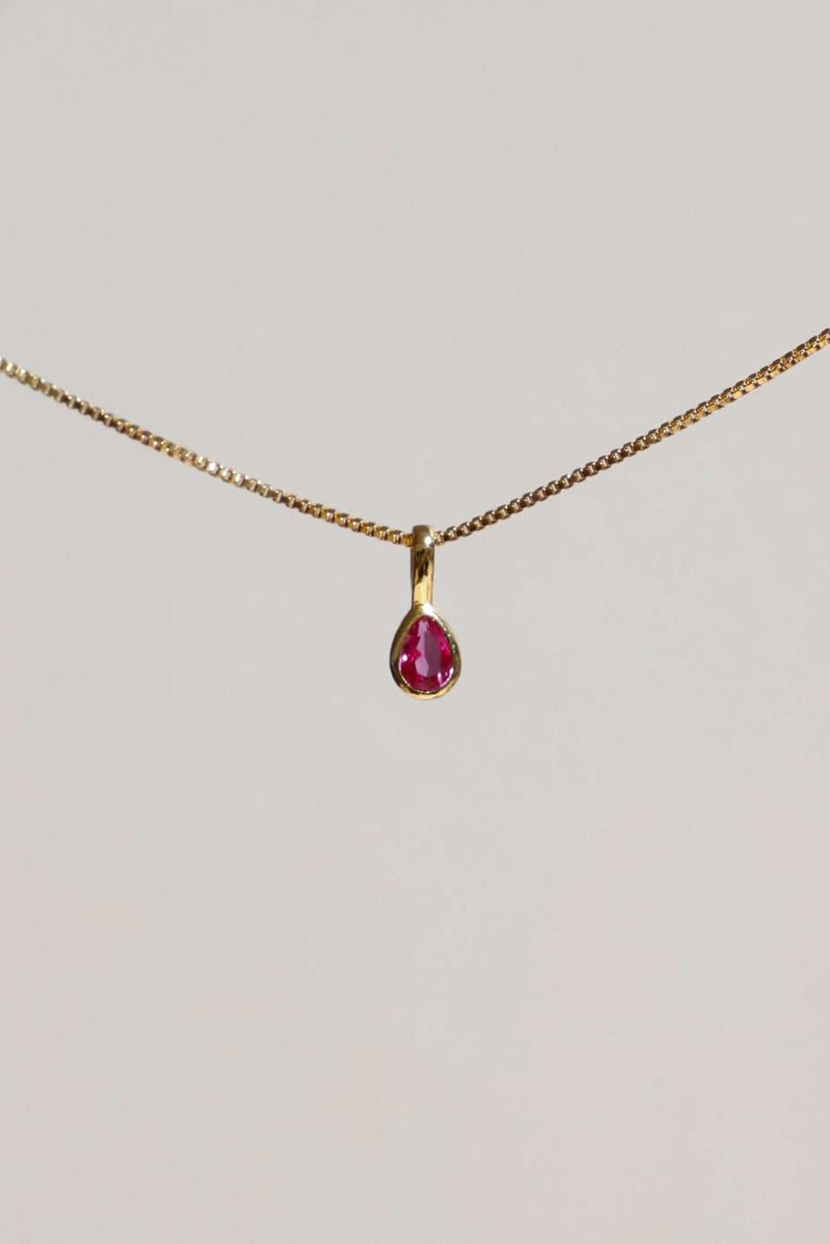 Teardrop Bezel Birthstone Charm July