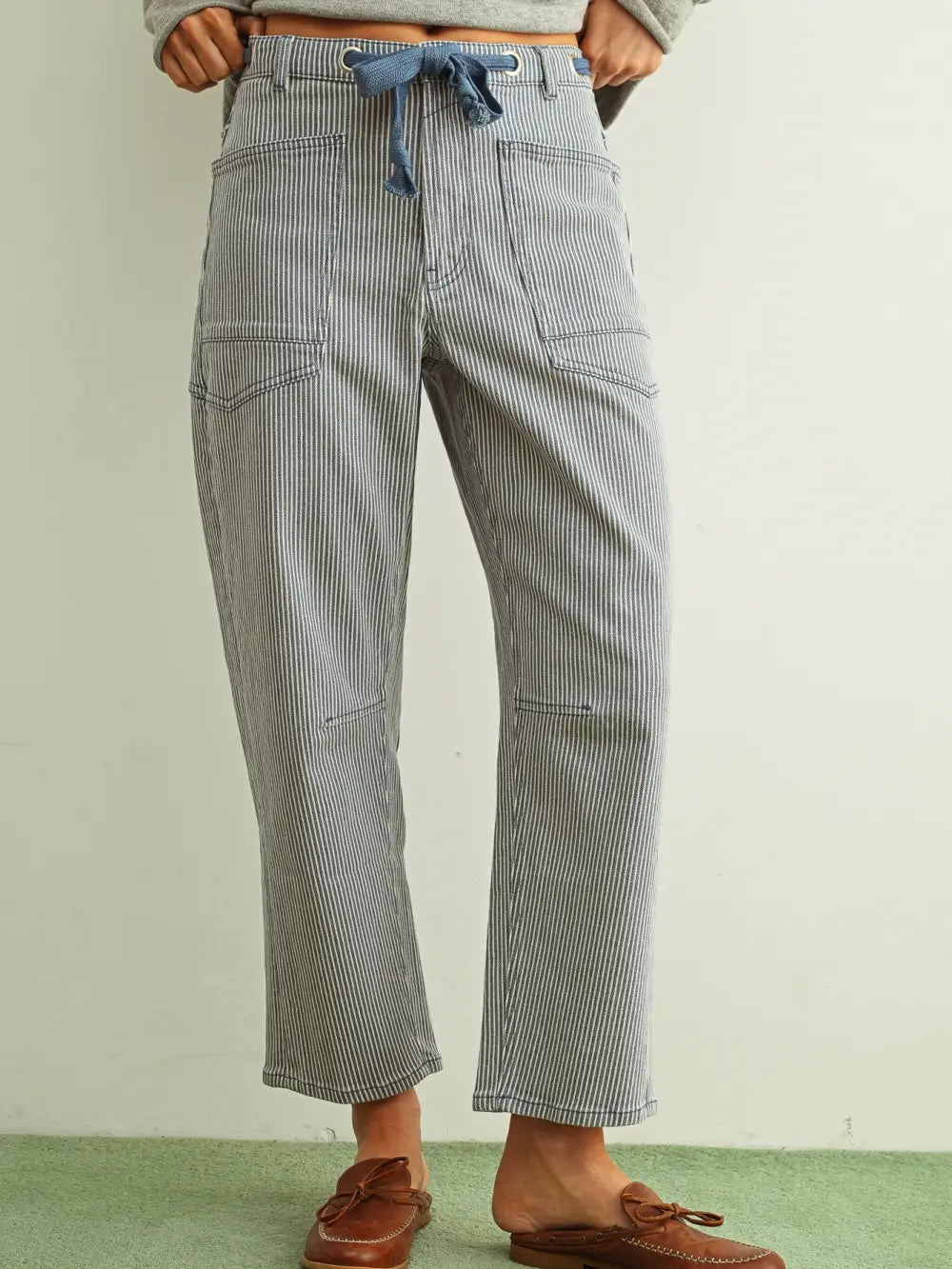 Faye Striped Barrel Pants