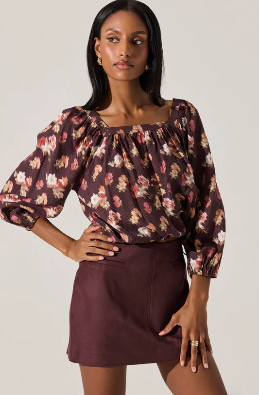 Halston Faux Suede Mini Skirt