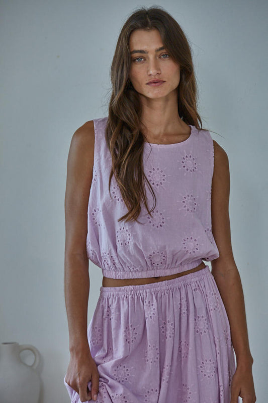 Ophelia Eyelet Crop Top