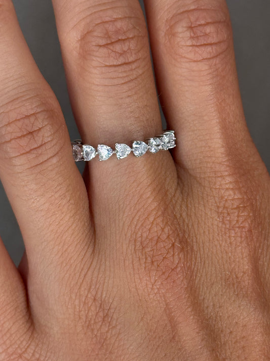 Heart Shaped Eternity Band