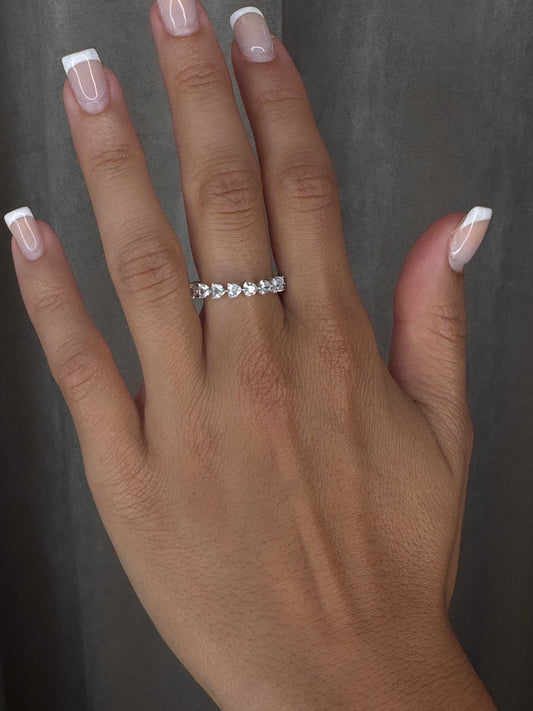 Heart Shaped Eternity Band
