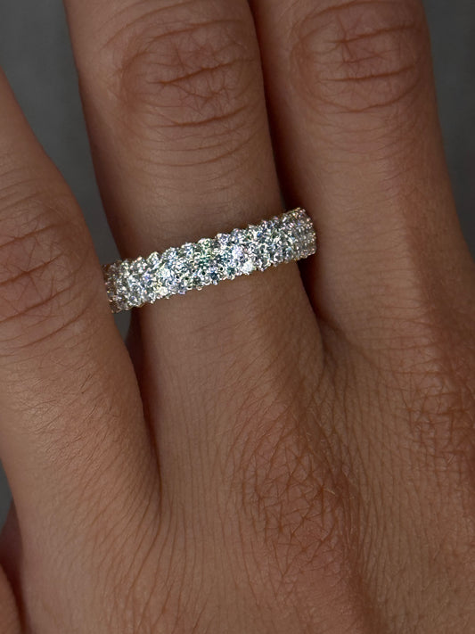 3 Row Pavé Eternity Band