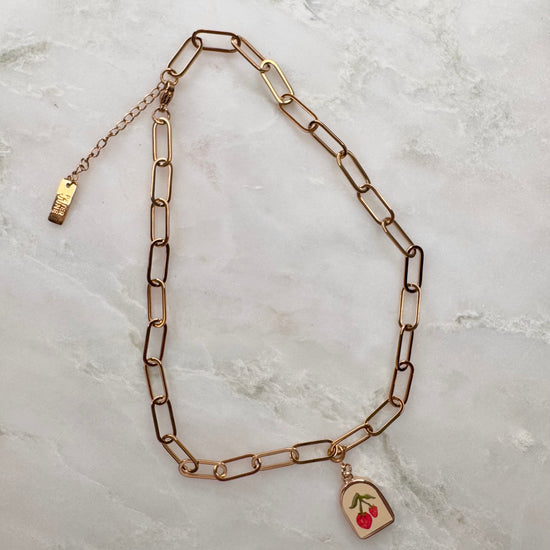 Twin Strawberries Charm
