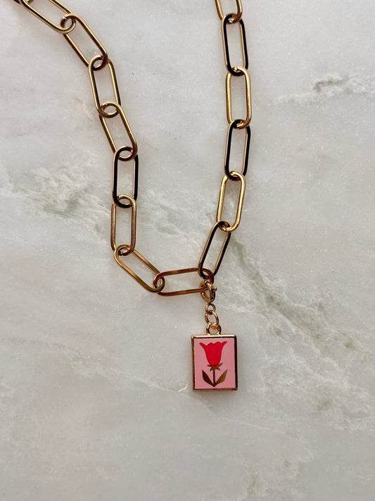 Red Tulip Charm