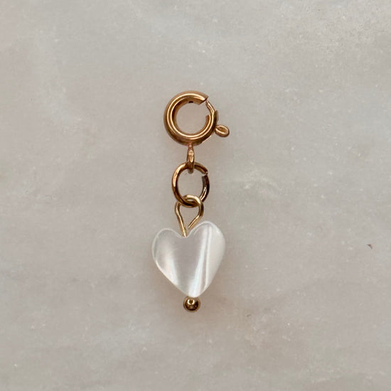 Mother of Pearl Heart Charm