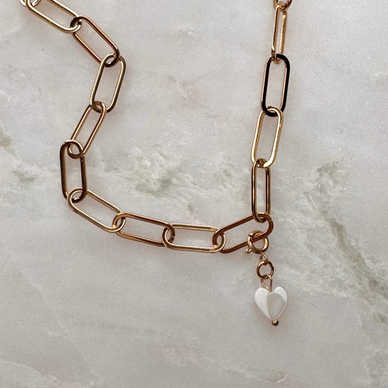 Mother of Pearl Heart Charm