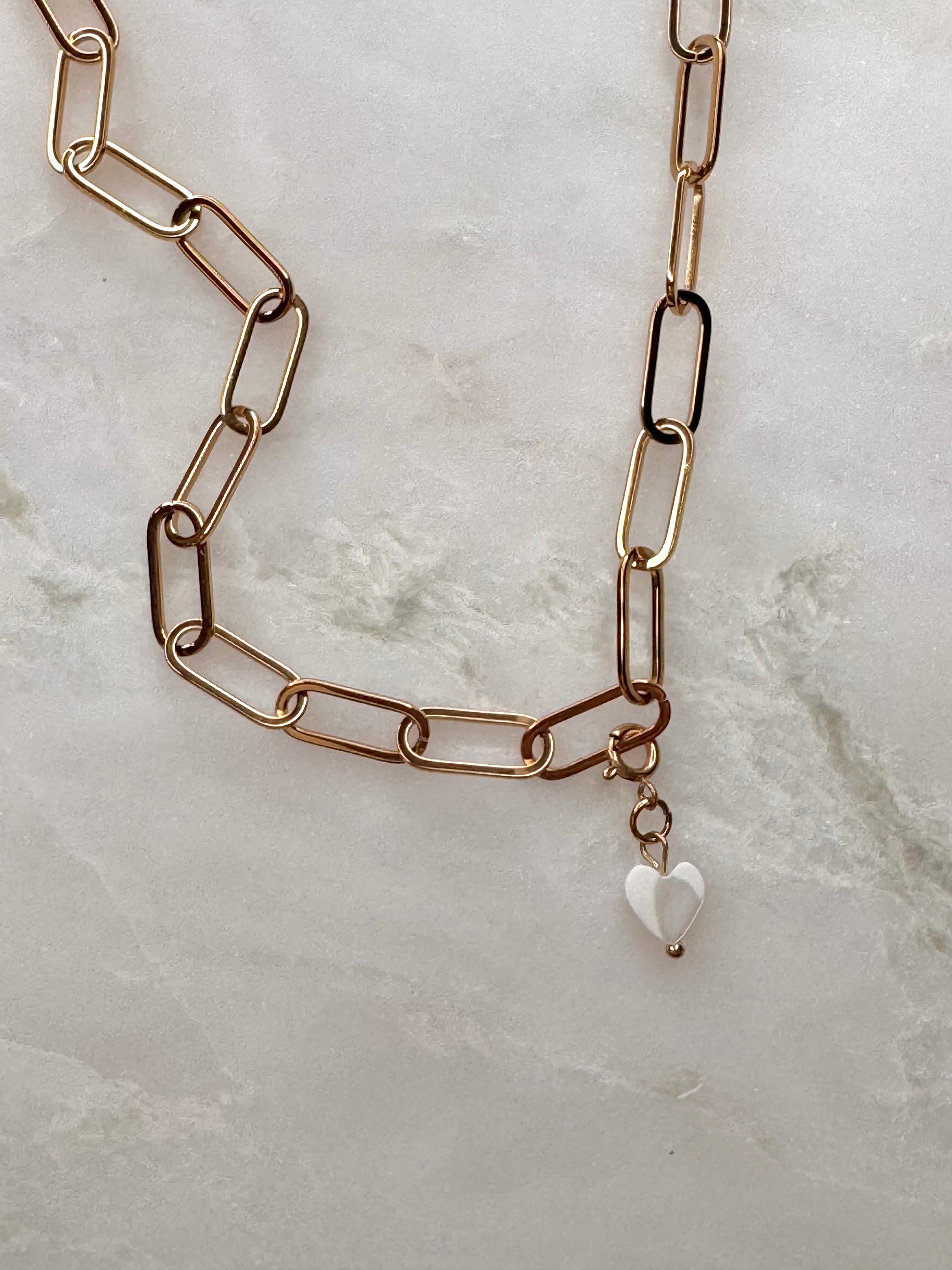 Mother of Pearl Heart Charm