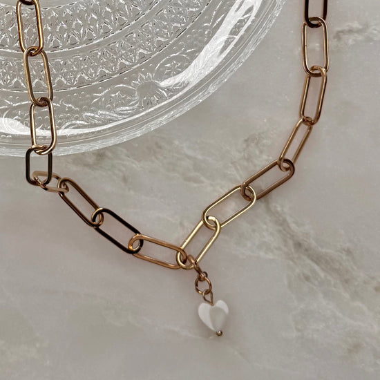 Mother of Pearl Heart Charm