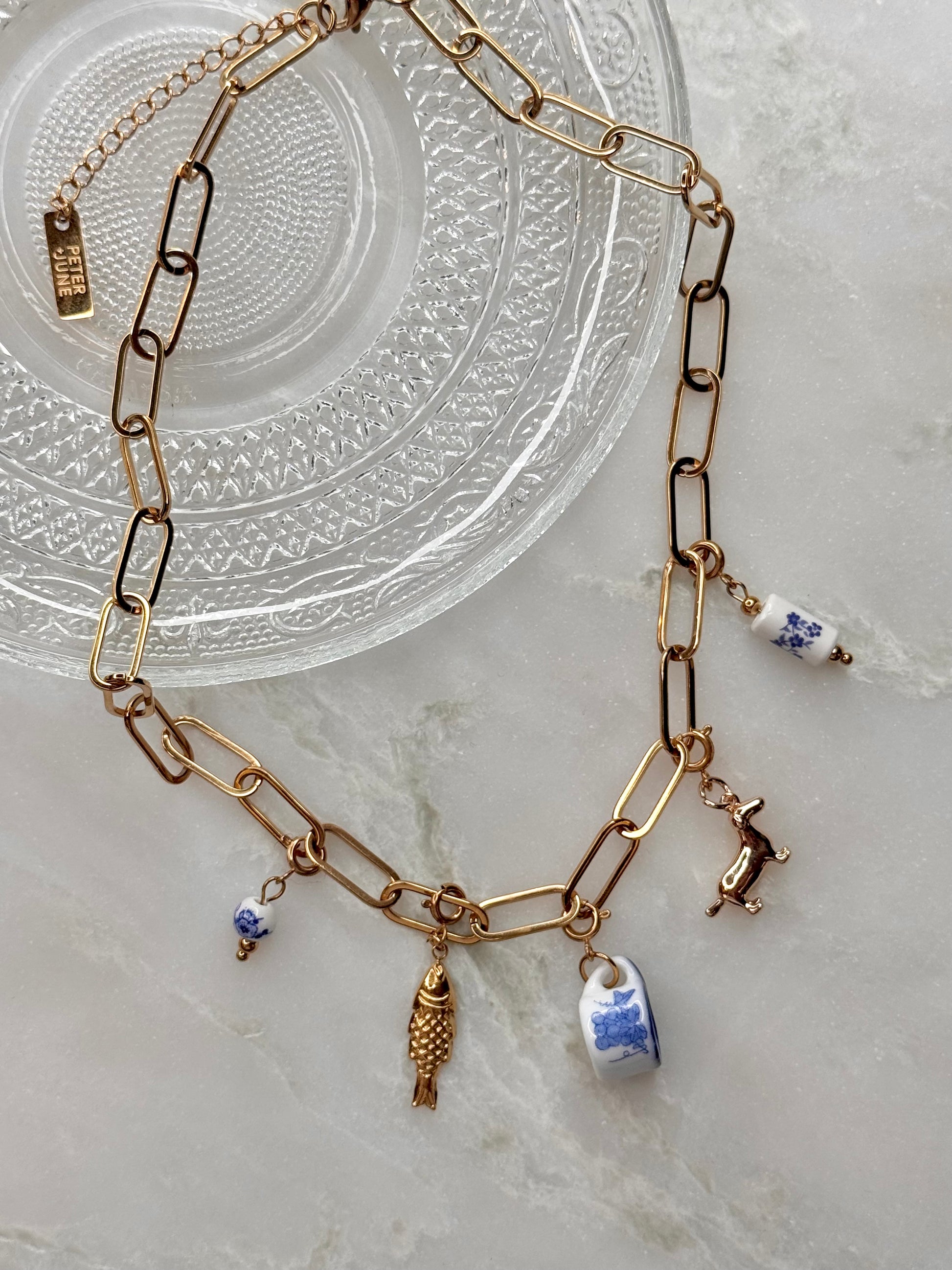 Ceramic Floral Bead Charm