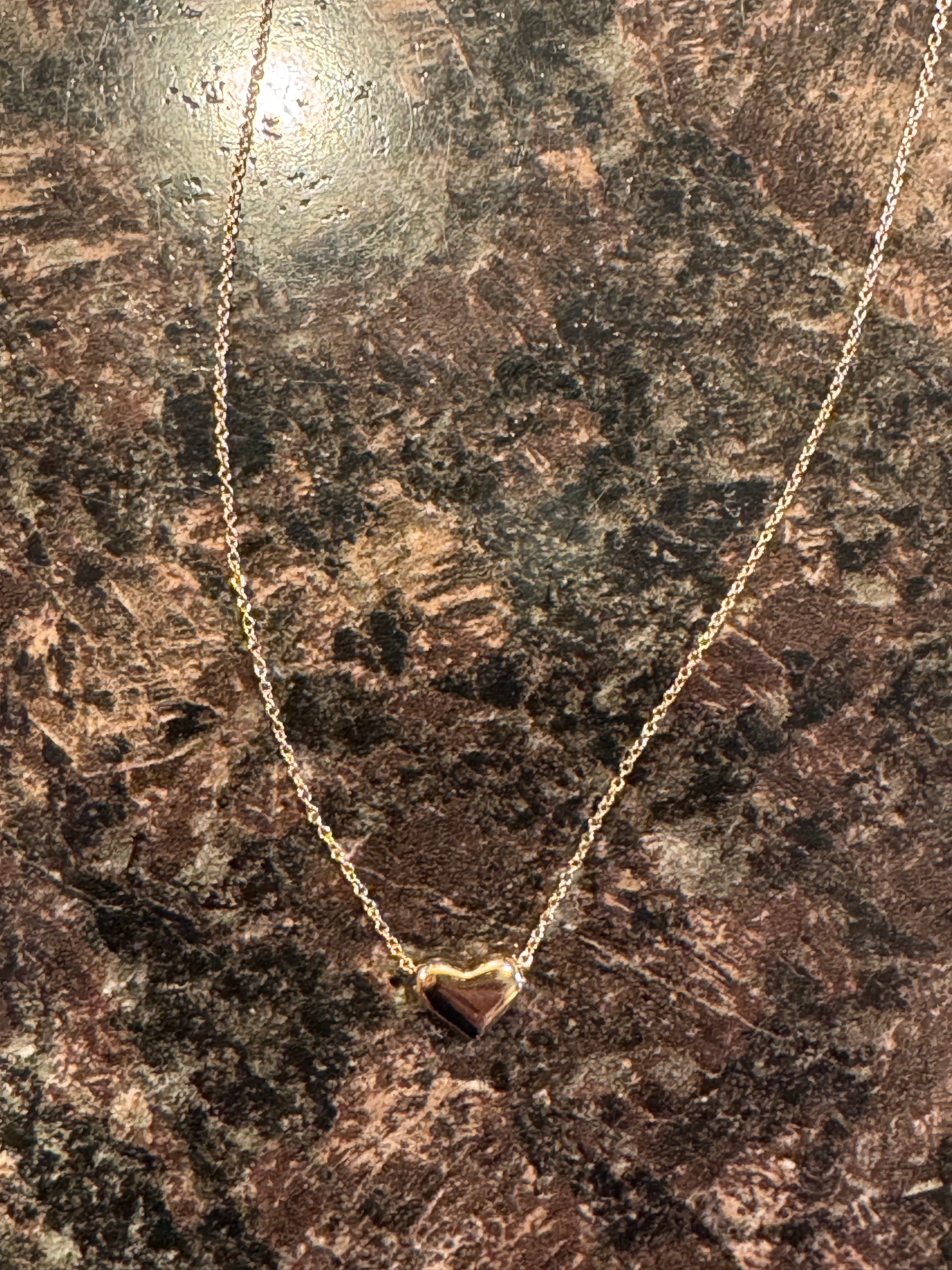 Hallie Heart Necklace Gold