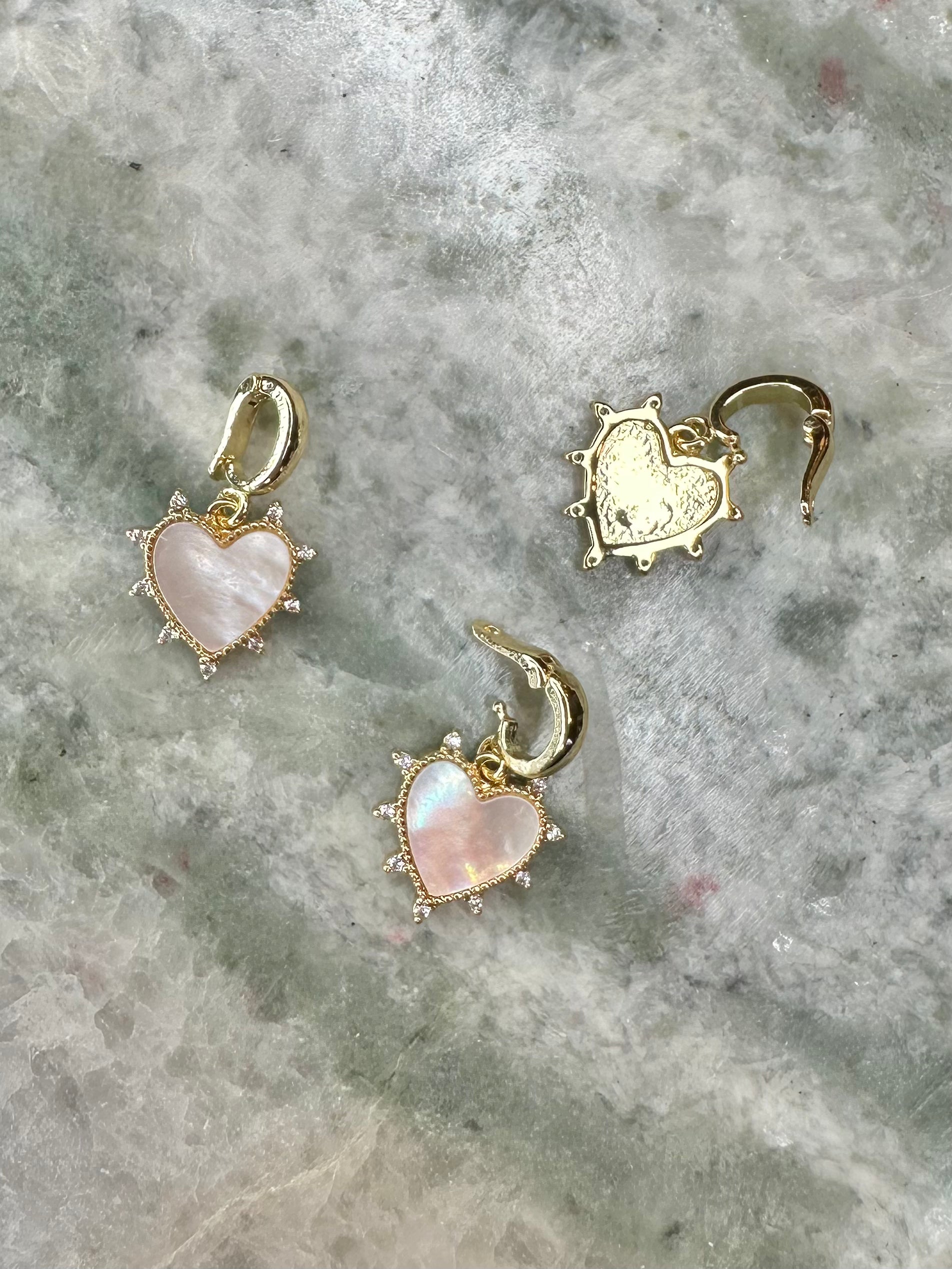 Mother of Pearl Heart Charm