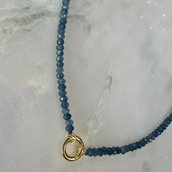 Eve Beaded Necklace Indigo Blue