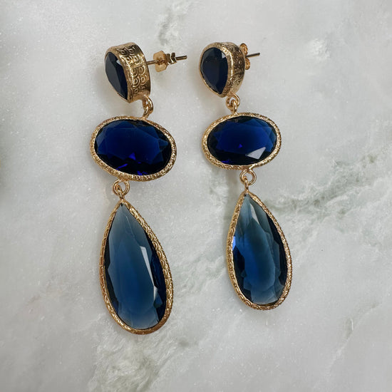 Essie 3 Stone Drop Earrings