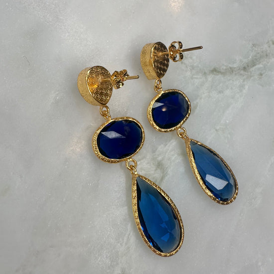 Essie 3 Stone Drop Earrings