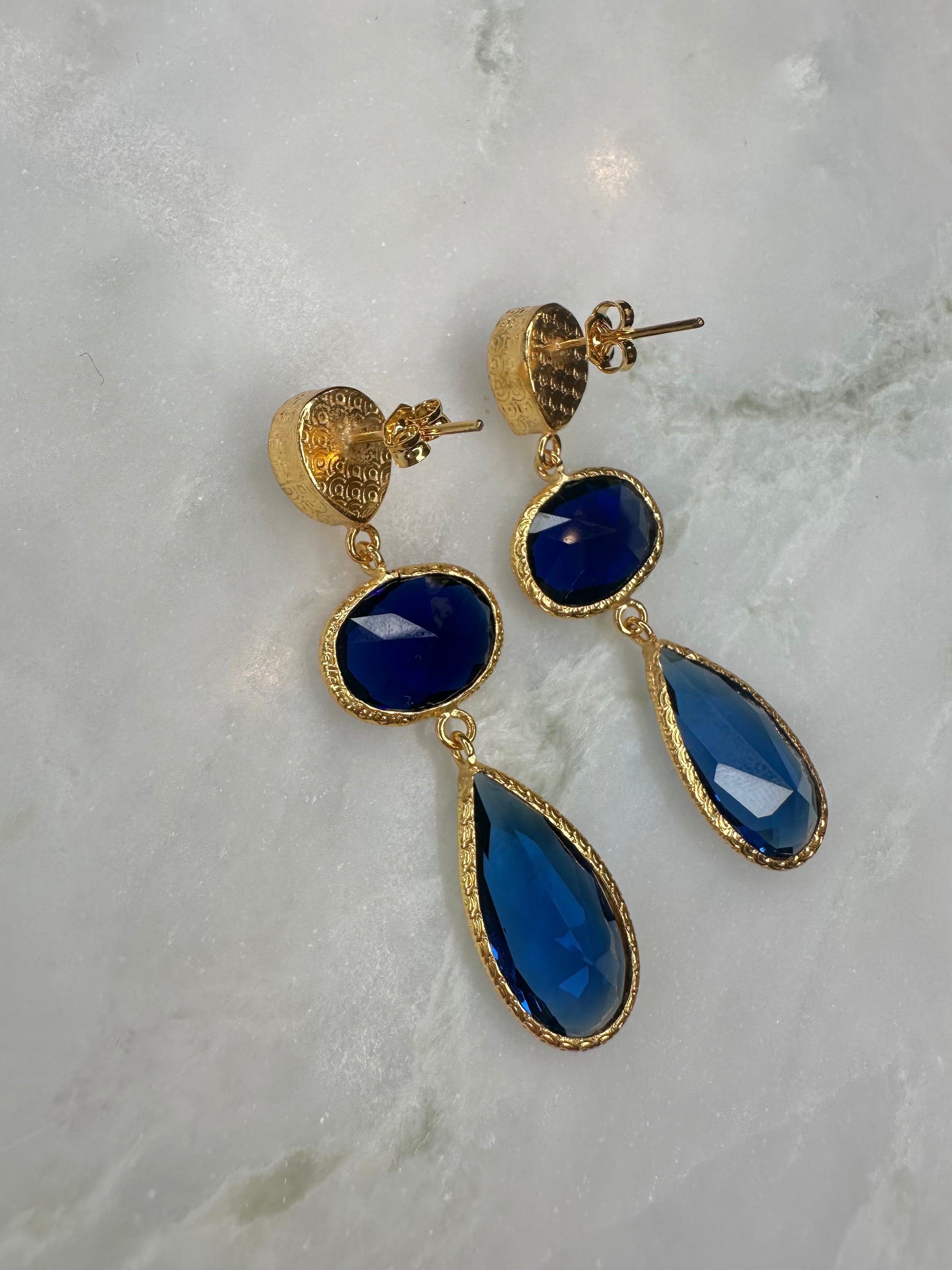 Essie 3 Stone Drop Earrings