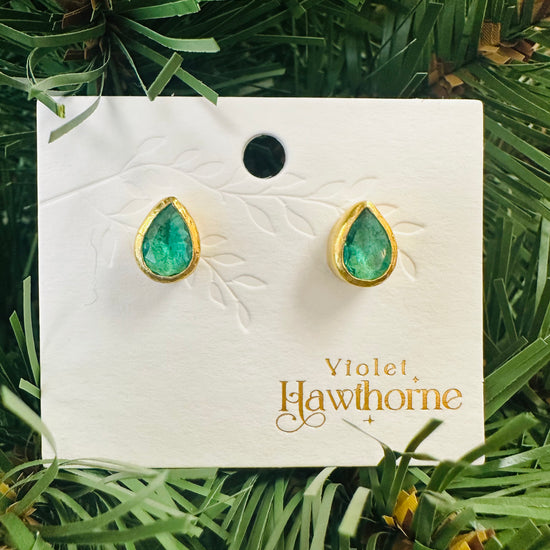 Essie Stud Earrings Green