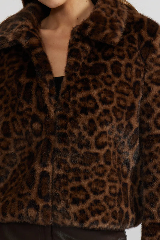 Leopard Faux Fur Jacket