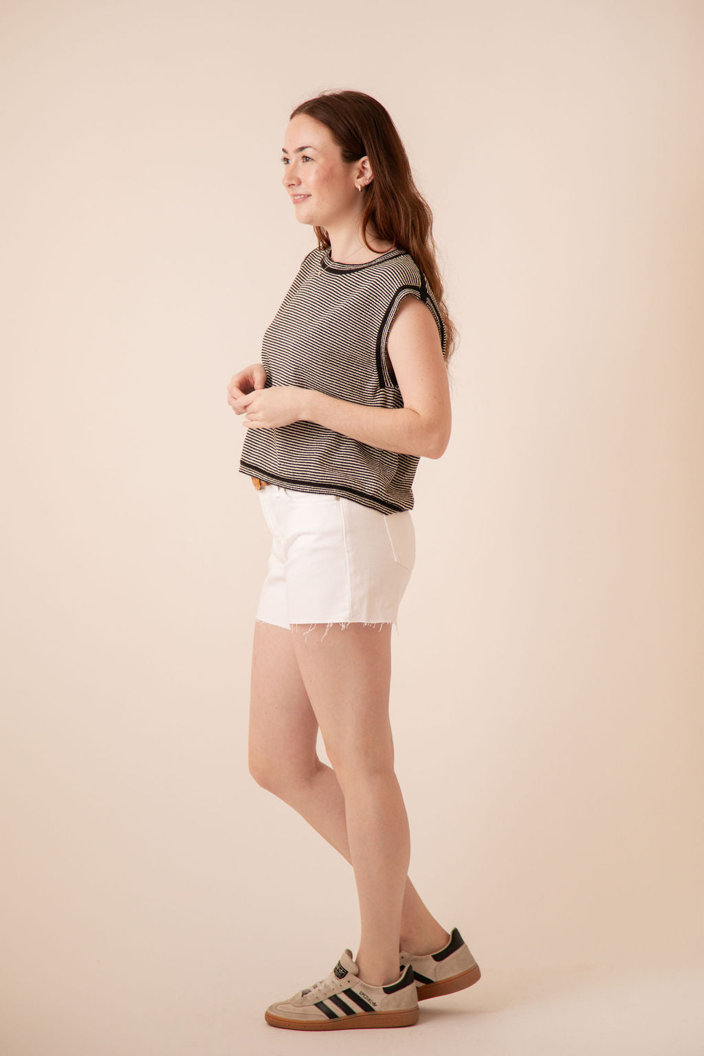 Mid Rise Stretch Shorts