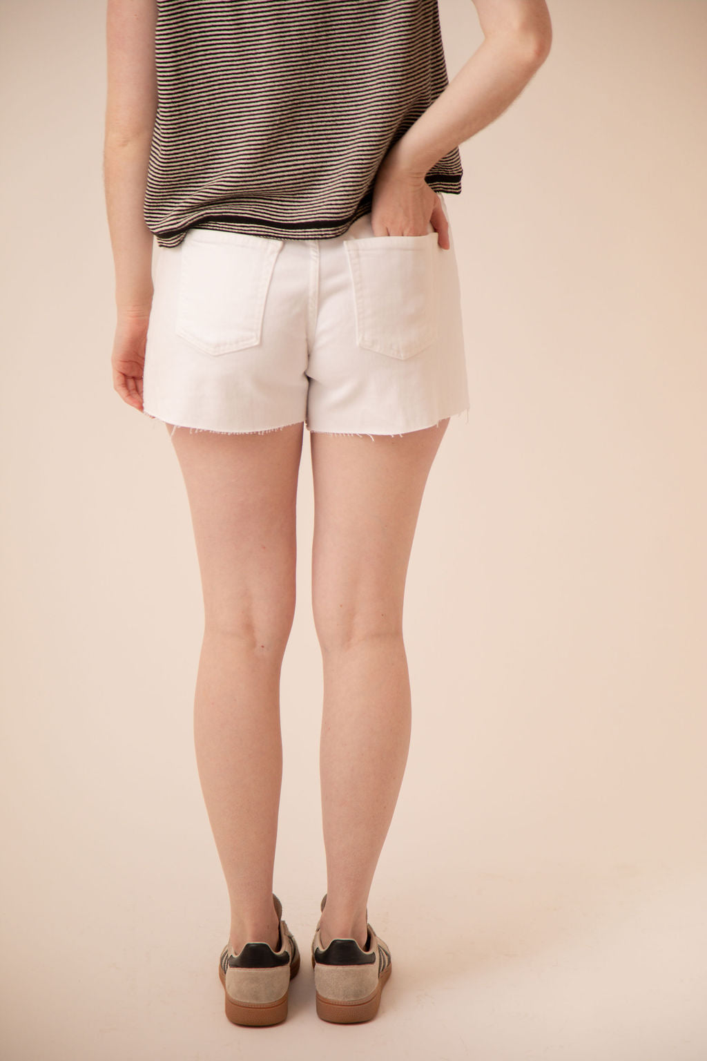 Mid Rise Stretch Shorts